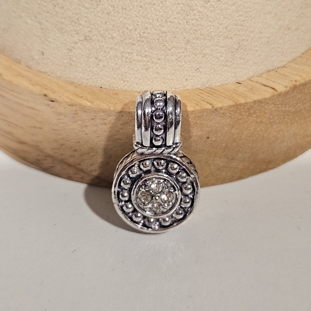 Roman Elegant Silver Pendant For Necklace Rhinestone Women's Jewelry